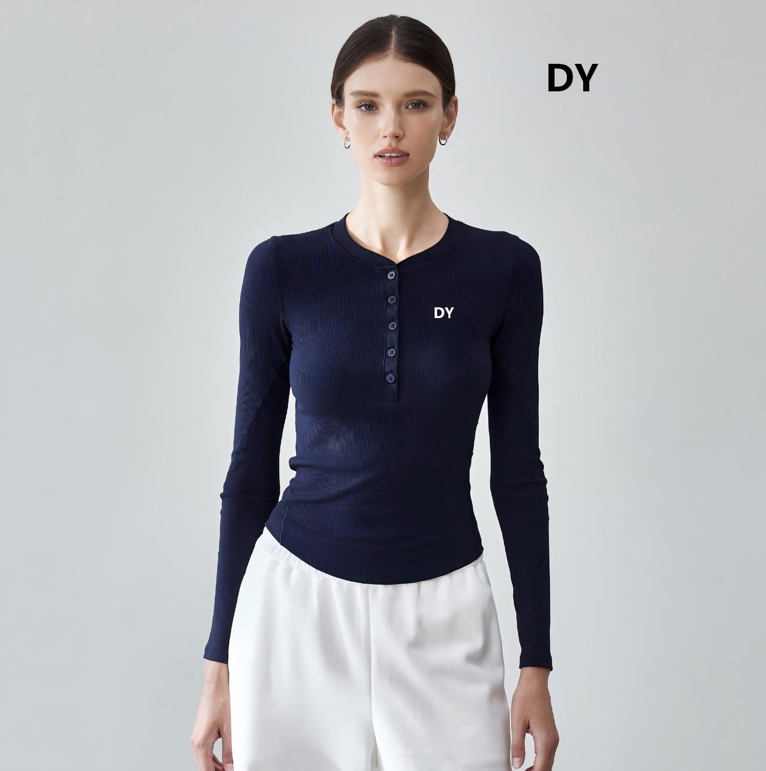 T Shirt Tight Fit - 2026 Lady Henry Shirt Rundhals Yoga