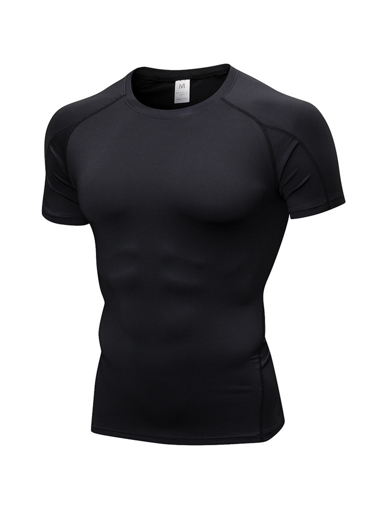 T Shirt Tight Fit - Hochelastisches, eng anliegendes, kurzärmeliges Fitness-Sport-Lauf-Trainingskleidungsstück, schnelltrocknendes,