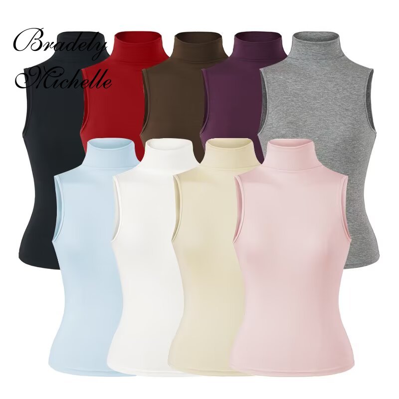 Damen Ärmelloses Rollkragen-Ta – Tank Top Ribbed Bewertung und Preis